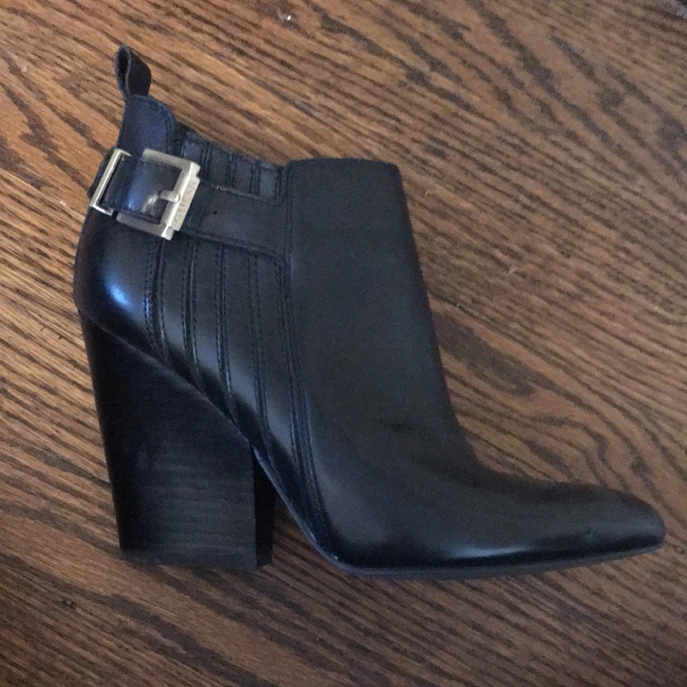 16. Guess Black Heeled Ankle Booties